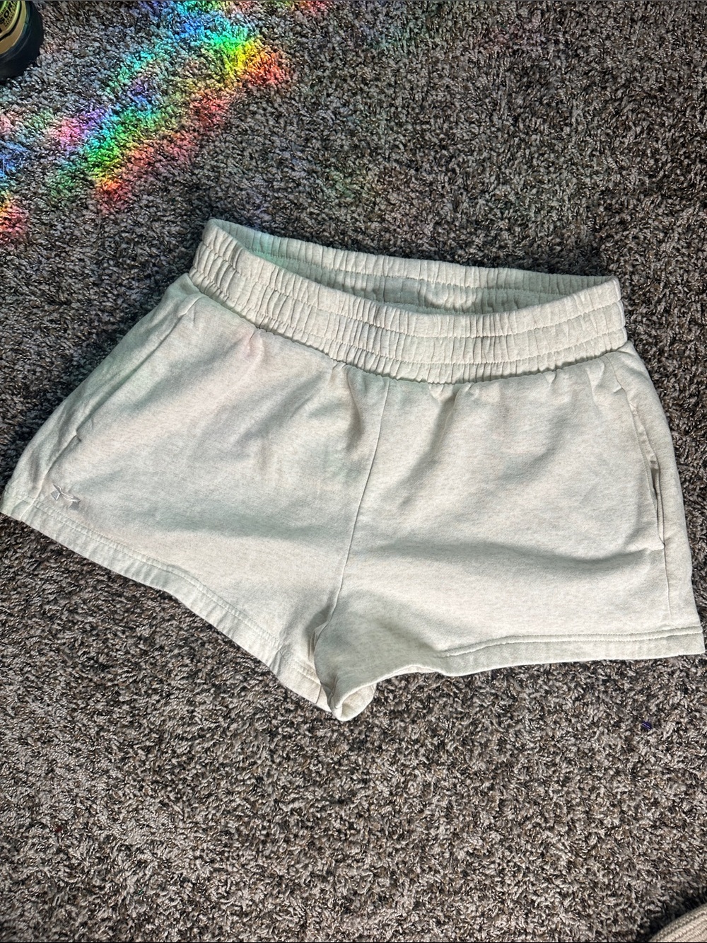 Under Armour Sage Green Elastic-Waist Athletic Shorts